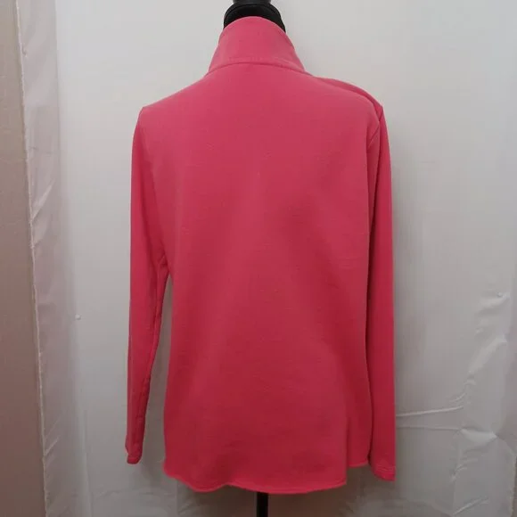 Women's Victoria's Secret Pink 3/4 Zipper Pull Over w/ Kangaroo Pocket Size Med - Picture 2 of 8